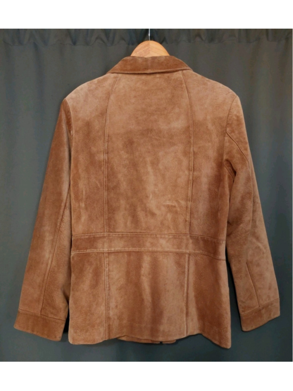 Bernardo For Nordstrom Genuine Leather Camel Zip Up Women’s Jacket Coat Medium - Picture 6 of 16